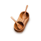 Teak Salt & Pepper Holder
