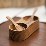 Teak Salt & Pepper Holder