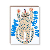 party cheetah birthday card