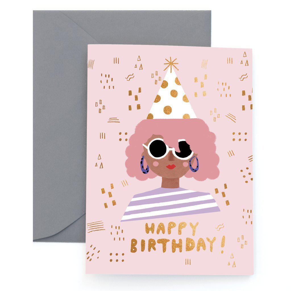party girl birthday card