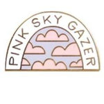 pink sky enamel pin