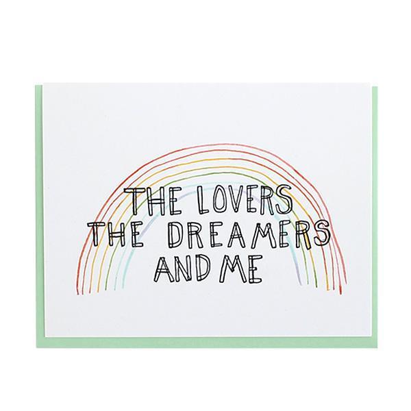 rainbow lovers & dreamers card