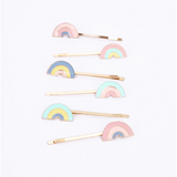 Enamel Rainbow Hair Slides