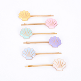 Enamel Shell Hair Slides