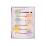 Enamel Shell Hair Slides
