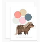 shetland pony birthday card