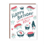 sushi roll birthday card