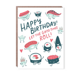 sushi roll birthday card