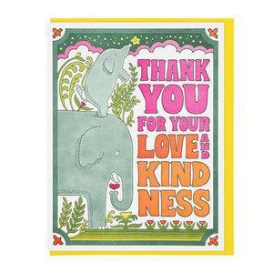 thank you love and kindness card