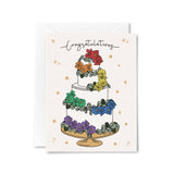 Wedding Rainbow Cake Card