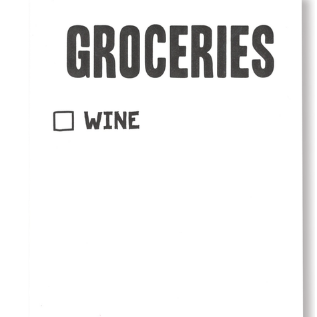 groceries/wine notepad