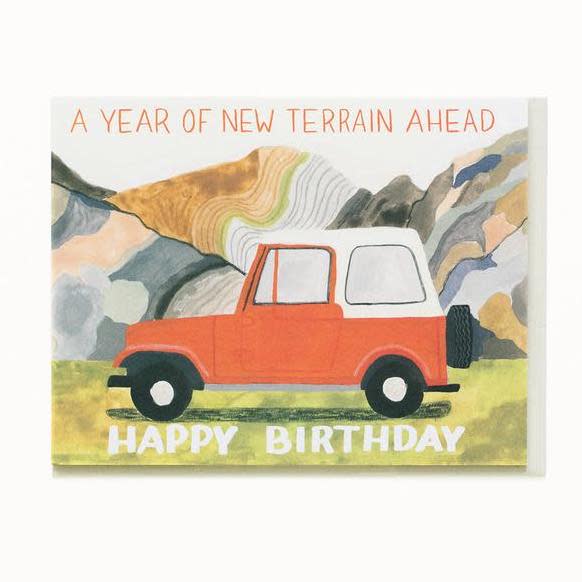 year of new terrain birthday card